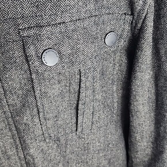 Pristine Men's Herringbone Wool Blend Marc Anthony Winter Jacket Coat - Picture 6 of 12